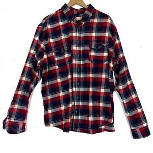 Merona Mens Button Down Front Flannel  Sz XXL 100% Cotton
